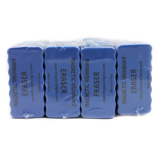 3 Packs: 24 ct. (72 total) The Pencil Grip™ 2" x 4" Royal Blue Magnetic Whiteboard Erasers